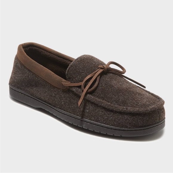 NWT Men's Jacoby Brown Moccasin Slippers - Picture 1 of 5